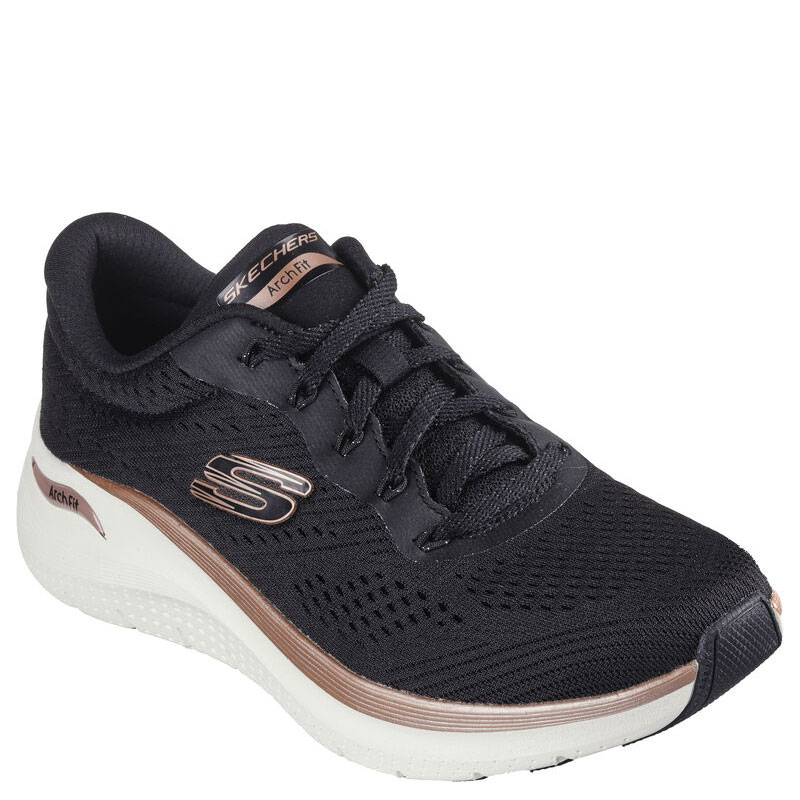 SKECHERS ARCH FIT 2.0 - GLOW THE DISTANCE (150067-BKRG)ΓΥΝΑΙΚΕΙΟ ΥΠΟΔΗΜΑ ΜΑΥΡΟ