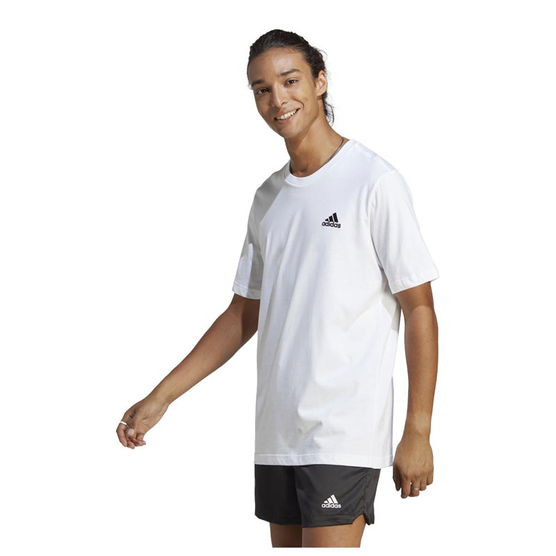 ADIDAS ESSENTIALS SINGLE JERSEY EMBROIDERED SMALL LOGO TEE (IC9286)ΑΝΔΡΙΚΟ T-SHIRT ΛΕΥΚΟ