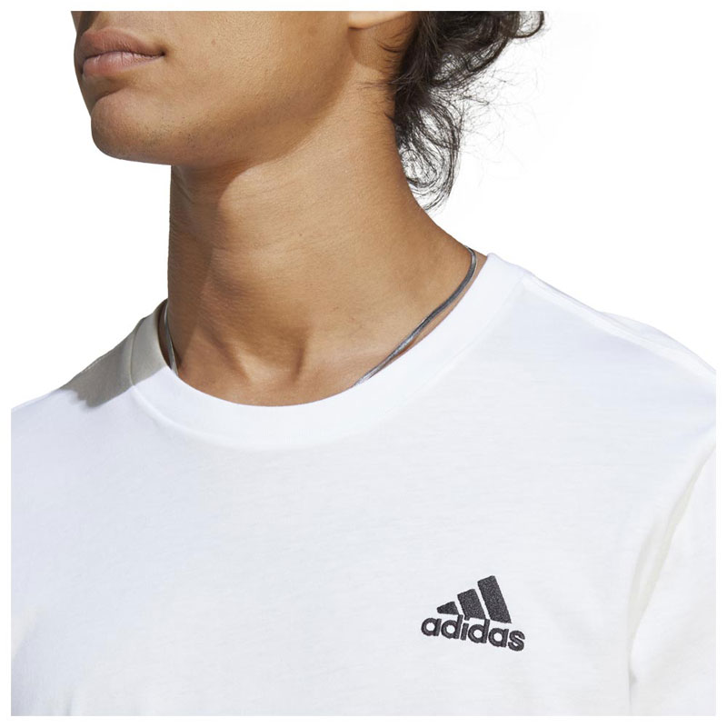 ADIDAS ESSENTIALS SINGLE JERSEY EMBROIDERED SMALL LOGO TEE (IC9286)ΑΝΔΡΙΚΟ T-SHIRT ΛΕΥΚΟ