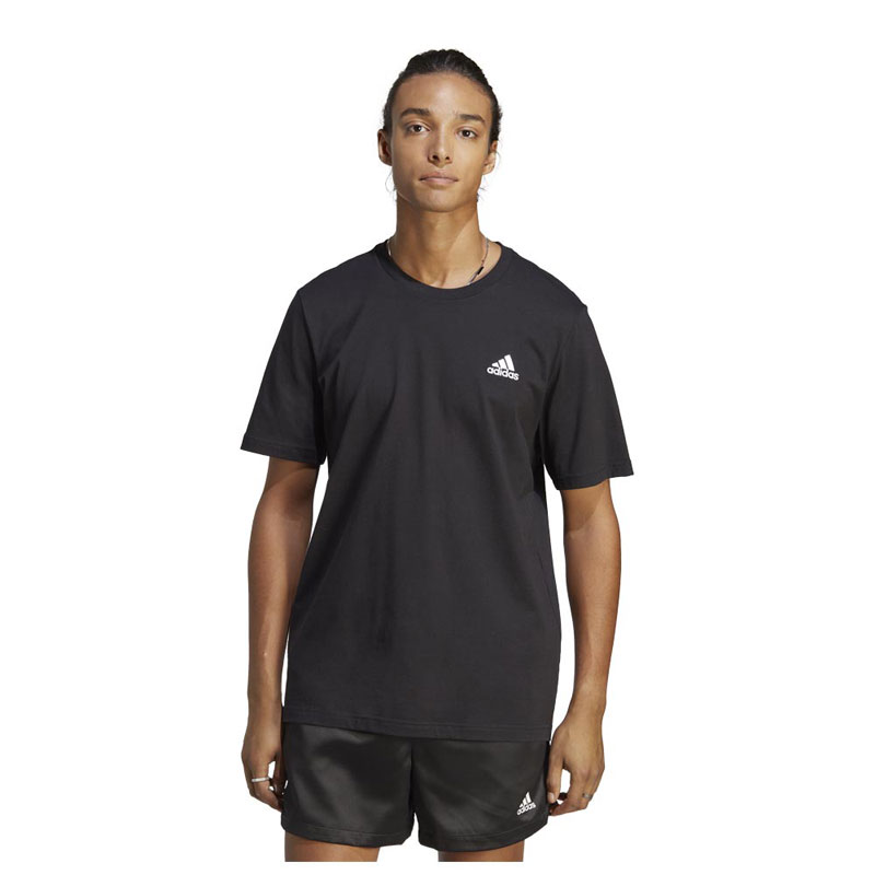 ADIDAS ESSENTIALS SINGLE JERSEY EMBROIDERED SMALL LOGO TEE (IC9282)ΑΝΔΡΙΚΟ T-SHIRT ΜΑΥΡΟ