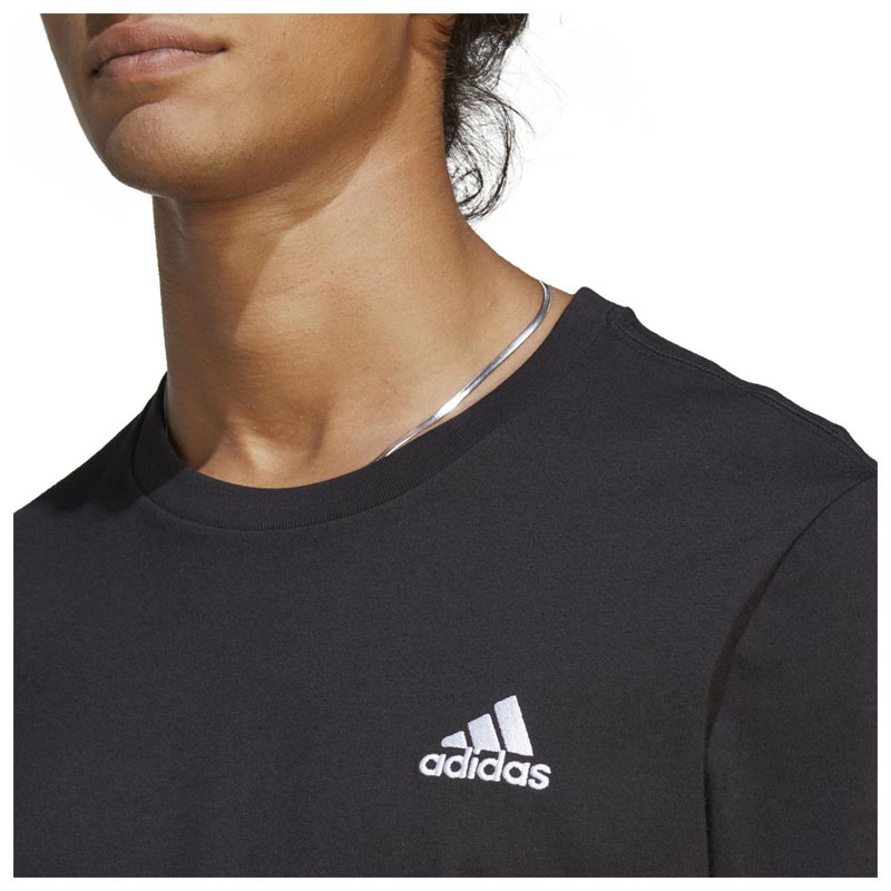 ADIDAS ESSENTIALS SINGLE JERSEY EMBROIDERED SMALL LOGO TEE (IC9282)ΑΝΔΡΙΚΟ T-SHIRT ΜΑΥΡΟ