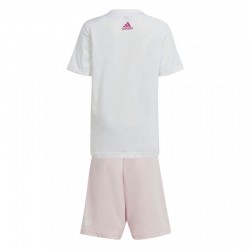 Adidas Badge of Sport Logo T-Shirt/Shorts Set Children (IQ4089)ΠΑΙΔΙΚΟ ΣΕΤ ΛΕΥΚΟ/ΡΟΖ