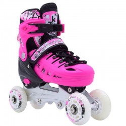 ΑΘΛΟΠΑΙΔΙΑ Αυξομειούμενα Πατίνια/Roller Skates/Παγοπέδιλα 3 σε 1 - Ροζ (002.10305/RIS)