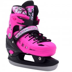 ΑΘΛΟΠΑΙΔΙΑ Αυξομειούμενα Πατίνια/Roller Skates/Παγοπέδιλα 3 σε 1 - Ροζ (002.10305/RIS)