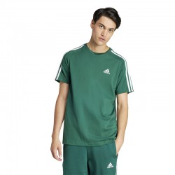 ADIDAS ESSENTIALS SINGLE JERSEY 3-STRIPES TEE (IS1333)ΑΝΔΡΙΚΟ T-SHIRT ΠΡΑΣΙΝΟ