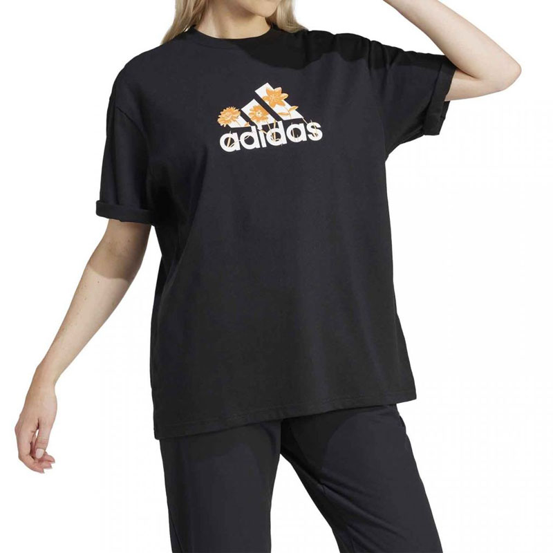 Αdidas sportswear W Flwr Bos Gt Tee (IR5896)ΓΥΝΑΙΚΕΙΟ T-SHIRT ΜΑΥΡΟ