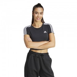 ADIDAS ESSENTIALS 3-STRIPES TEE (IR6111)ΓΥΝΑΙΚΕΙΟ T-SHIRT ΜΑΥΡΟ