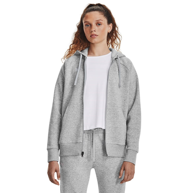 UNDER ARMOUR UA RIVAL FLEECE FZ HOODIE WMNS (1379497-012)ΓΥΝΑΙΚΕΙΑ ΖΑΚΕΤΑ ΓΚΡΙ