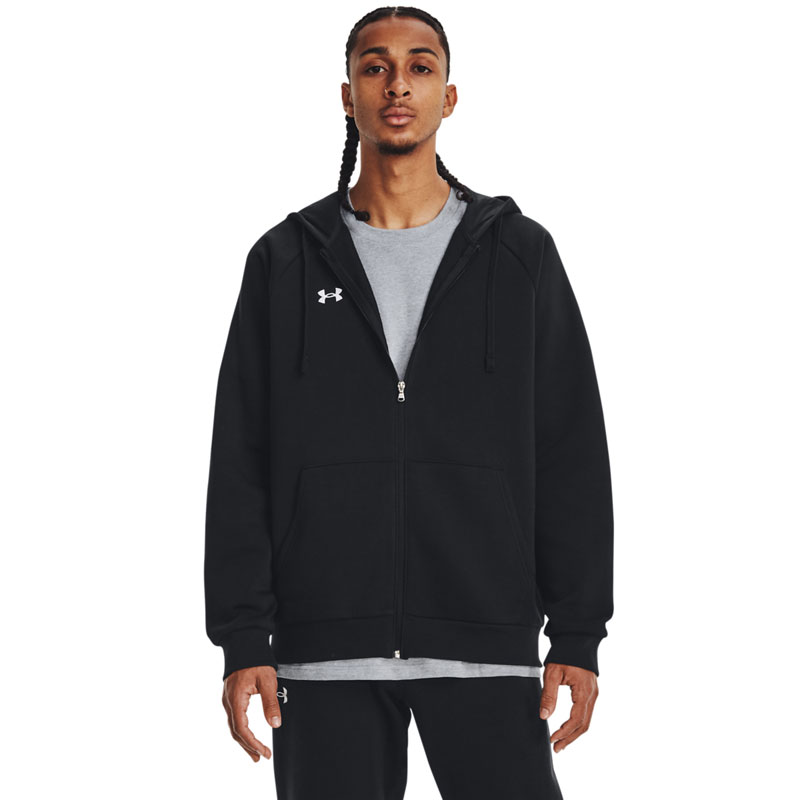 UNDER ARMOUR RIVAL FLEECE FZ HOODIE (1379767-001)ΑΝΔΡΙΚΗ ΦΟΥΤΕΡ ΖΑΚΕΤΑ ΜΑΥΡΗ