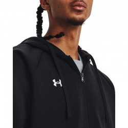 UNDER ARMOUR RIVAL FLEECE FZ HOODIE (1379767-001)ΑΝΔΡΙΚΗ ΦΟΥΤΕΡ ΖΑΚΕΤΑ ΜΑΥΡΗ