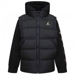 Jordan Jdb 2 Fer JACKET (95D191-K5X)ΠΑΙΔΙΚΟ ΜΠΟΥΦΑΝ ΜΑΥΡΟ/ΧΡΥΣΟ