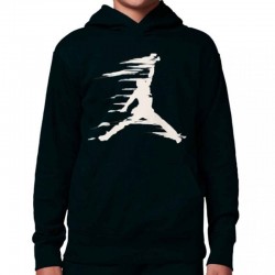 Jordan Flight MVP HBR Fleece Pullover Hoodie KIDS (95D228-023)Παιδικό Φούτερ με Κουκούλα Μαύρο