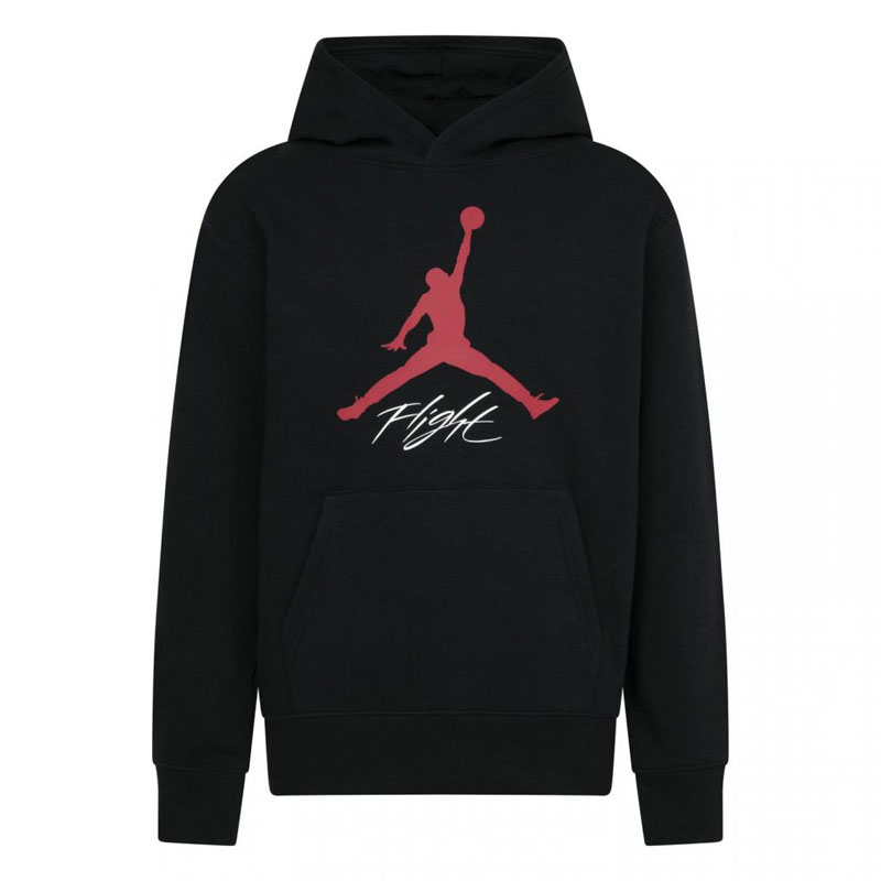 Jordan Baseline Pullover Hoodie KIDS (95D277-023)Παιδικο Φούτερ με Κουκούλα Μαύρο