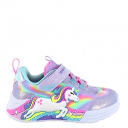 SKECHERS UNICORN CHASER (302298N-LVMT)ΒΡΕΦΙΚΑ ΠΑΠΟΥΤΣΙΑ ΦΩΤΙΖΟΜΕΝΑ  LAVENDER/MULTI