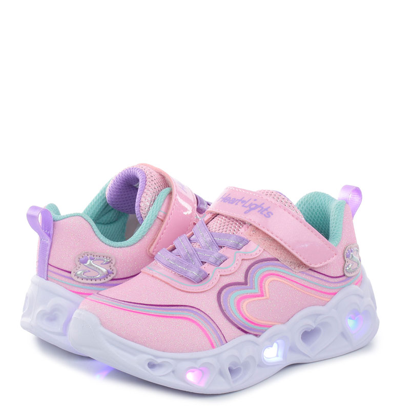 SKECHERS HEART LIGHTS RETRO (302689N-LPMT)ΒΡΕΦΙΚΑ ΠΑΠΟΥΤΣΙΑ ΦΩΤΙΖΟΜΕΝΑ ΡΟΖ