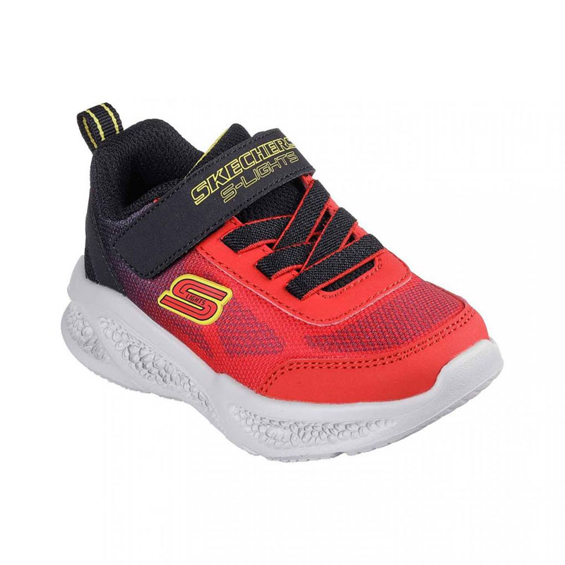 Skechers Meteor Lights (401495N-RDBK)ΒΡΕΦΙΚΑ ΠΑΠΟΥΤΣΙΑ ΦΩΤΙΖΟΜΕΝΑ ΚΟΚΚΙΝΑ