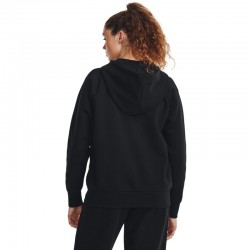 UNDER ARMOUR RIVAL FLEECE FZ HOODIE (1379497-001)Γυναικεία Ζακέτα Φούτερ με Κουκούλα Μαύρη