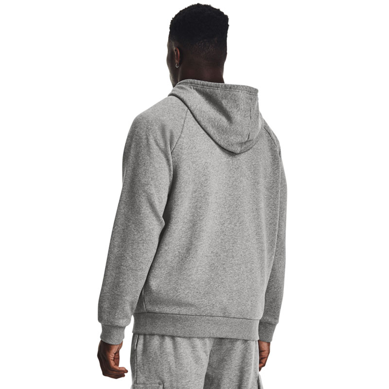 UNDER ARMOUR RIVAL FLEECE FZ HOODIE (1379767-025)Ανδρική Φούτερ Ζακέτα με Κουκούλα Γκρι