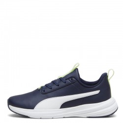 PUMA Rickie Runner SL JR (396990-04)ΠΑΙΔΙΚΑ ΠΑΠΟΥΤΣΙΑ ΔΕΡΜΑΤΙΝΑ ΜΠΛΕ/ΛΕΥΚΟ