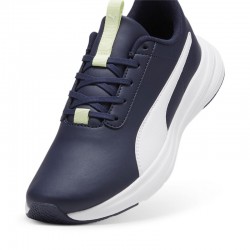 PUMA Rickie Runner SL JR (396990-04)ΠΑΙΔΙΚΑ ΠΑΠΟΥΤΣΙΑ ΔΕΡΜΑΤΙΝΑ ΜΠΛΕ/ΛΕΥΚΟ