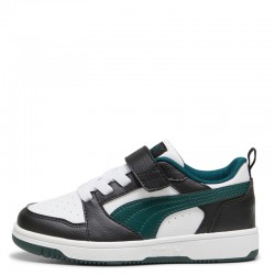 PUMA Rebound V6 Lo AC+ PS (397419-15)ΠΑΙΔΙΚΑ ΠΑΠΟΥΤΣΙΑ ΜΑΥΡΟ/ΛΕΥΚΟ/ΠΡΑΣΙΝΟ