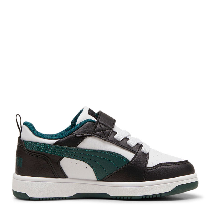 PUMA Rebound V6 Lo AC+ PS (397419-15)ΠΑΙΔΙΚΑ ΠΑΠΟΥΤΣΙΑ ΜΑΥΡΟ/ΛΕΥΚΟ/ΠΡΑΣΙΝΟ