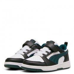 PUMA Rebound V6 Lo AC+ PS (397419-15)ΠΑΙΔΙΚΑ ΠΑΠΟΥΤΣΙΑ ΜΑΥΡΟ/ΛΕΥΚΟ/ΠΡΑΣΙΝΟ