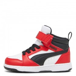 PUMA Rebound V6 Mid Toddlers (396542-03)ΒΡΕΦΙΚΑ ΠΑΠΟΥΤΣΙΑ ΜΠΟΤΑΚΙΑ RED/WHITE/BLACK