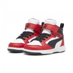 PUMA Rebound V6 Mid Toddlers (396542-03)ΒΡΕΦΙΚΑ ΠΑΠΟΥΤΣΙΑ ΜΠΟΤΑΚΙΑ RED/WHITE/BLACK