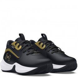 Under Armour Lockdown 7 PS (3028514-001)ΠΑΙΔΙΚΑ ΠΑΠΟΥΤΣΙΑ ΜΠΑΣΚΕΤ  Black/Black/Metallic Gold