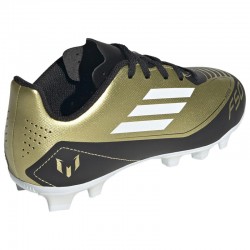 Adidas F50 Club Messi FxG J (IG9319)Παιδικά Ποδοσφαιρικά Παπούτσια με Τάπες Gold Metallic / Cloud White / Core Black