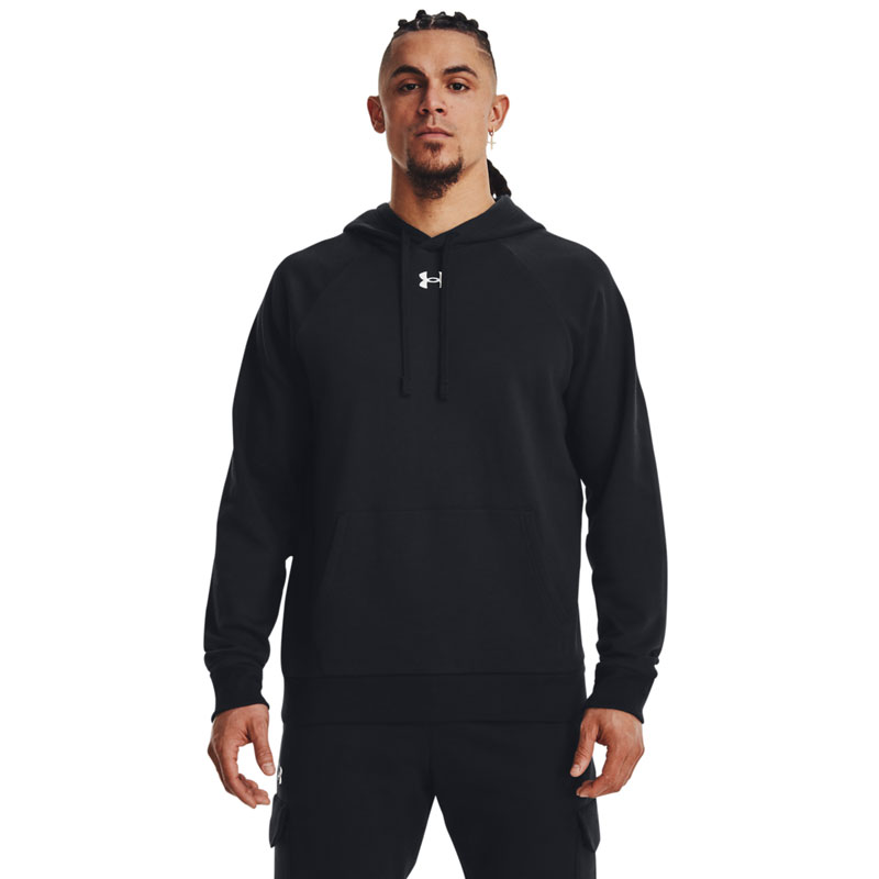 UNDER ARMOUR UA Rival Fleece Hoodie (1379757-001)Ανδρικό Φούτερ με Κουκούλα Μαύρο