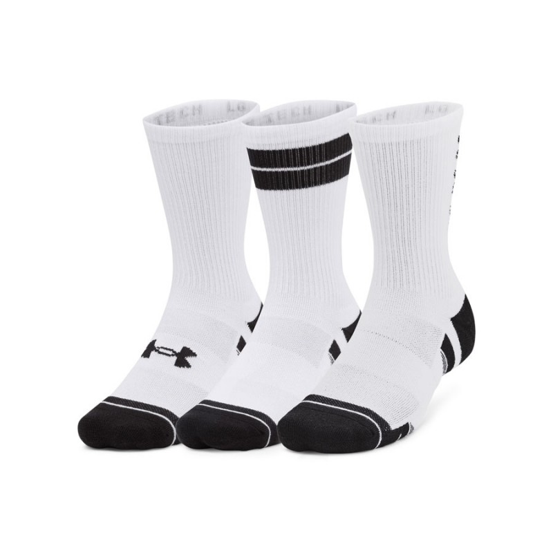 Under Armour Perf Tech Nov 3pk Crew (1379515-101)ΑΘΛΗΤΙΚΕΣ ΚΑΛΤΣΕΣ 3 ΖΕΥΓΑΡΙΑ ΛΕΥΚΕΣ