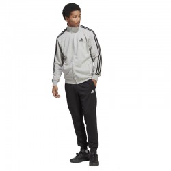 ADIDAS BASIC 3-STRIPES FRENCH TERRY TRACK SUIT (IC6748)ΑΝΔΡΙΚΟ ΣΕΤ ΦΟΡΜΕΣ ΓΚΡΙ/ΜΑΥΡΟ