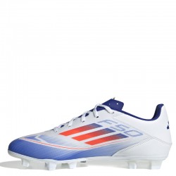 Adidas F50 Club FxG (IE0611)Ποδοσφαιρικά Παπούτσια με Τάπες Cloud White / Solar Red / Lucid Blue