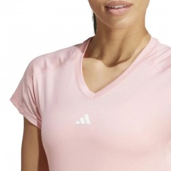 ADIDAS AEROREADY Train Essentials Minimal Branding V-Neck Tee (IX1002)ΓΥΝΑΙΚΕΙΟ T-SHIRT Semi Pink Spark