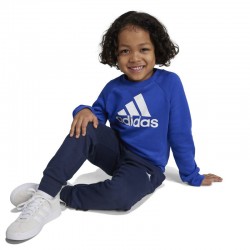 Adidas Essentials Logo Fleece Jogger Set (IV7436)ΠΑΙΔΙΚΟ ΣΕΤ ΦΟΡΜΕΣ Semi Lucid Blue / White