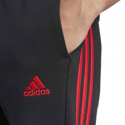 Adidas Essentials Fleece 3-Stripes Tapered Cuff (JI6428)ΑΝΔΡΙΚΟ ΠΑΝΤΕΛΟΝΙ ΦΟΡΜΑΣ ΜΑΥΡΟ/ΚΟΚΚΙΝΟ