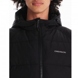 EMERSON ΑΝΔΡΙΚΟ ΜΠΟΥΦΑΝ PUFFER ΜΕ ΚΟΥΚΟΥΛΑ ΜΑΥΡΟ (242.EM10.90-BLACK)