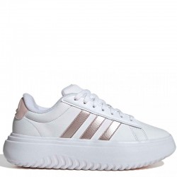 ADIDAS Grand Court Platform Shoes (IH2425)Γυναικεία Sneakers Cloud White / Sandy Pink Met. / Sandy Pink