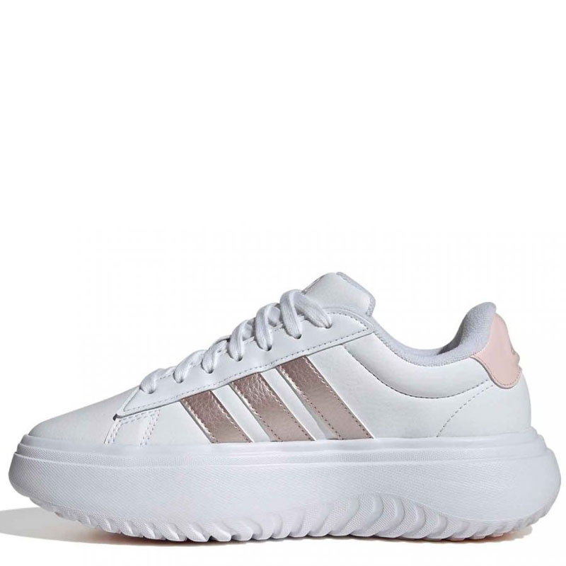 ADIDAS Grand Court Platform Shoes (IH2425)Γυναικεία Sneakers Cloud White / Sandy Pink Met. / Sandy Pink