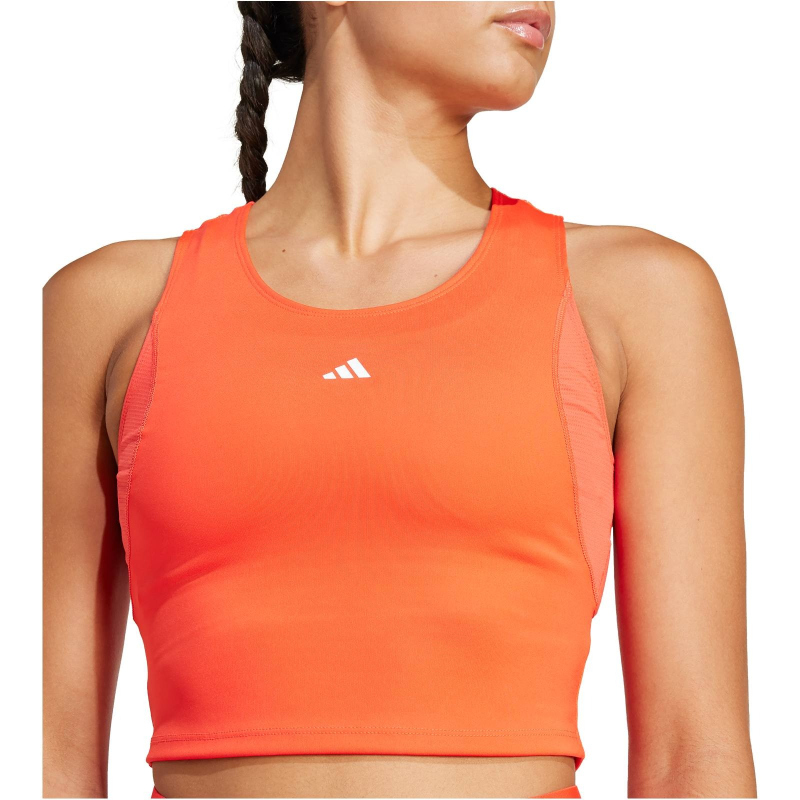 ADIDAS Techfit crop top (IX3271)ΓΥΝΑΙΚΕΙΑ CROP TOP ΜΠΛΟΥΖΑ BRIRED/RED