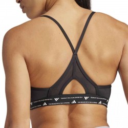 ADIDAS AEROREACT TRAINING 3STRIPES BRA (JF3344)ΓΥΝΑΙΚΕΙΟ ΜΠΟΥΣΤΑΚΙ ΜΑΥΡΟ