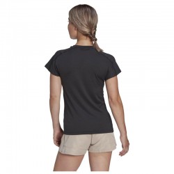 Adidas Aeroready Train-Essentials Minimal Branding V-Neck Tee (HN5543)Γυναικείο Αθλητικό T-shirt  Μαύρο