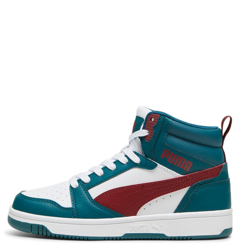 Puma Rebound V6 MID JR (393831-18)ΠΑΙΔΙΚΟ ΥΠΟΔΗΜΑ ΜΠΟΤΑΚΙ Cold Green/Alpine Snow