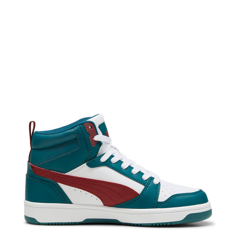 Puma Rebound V6 MID JR (393831-18)ΠΑΙΔΙΚΟ ΥΠΟΔΗΜΑ ΜΠΟΤΑΚΙ Cold Green/Alpine Snow