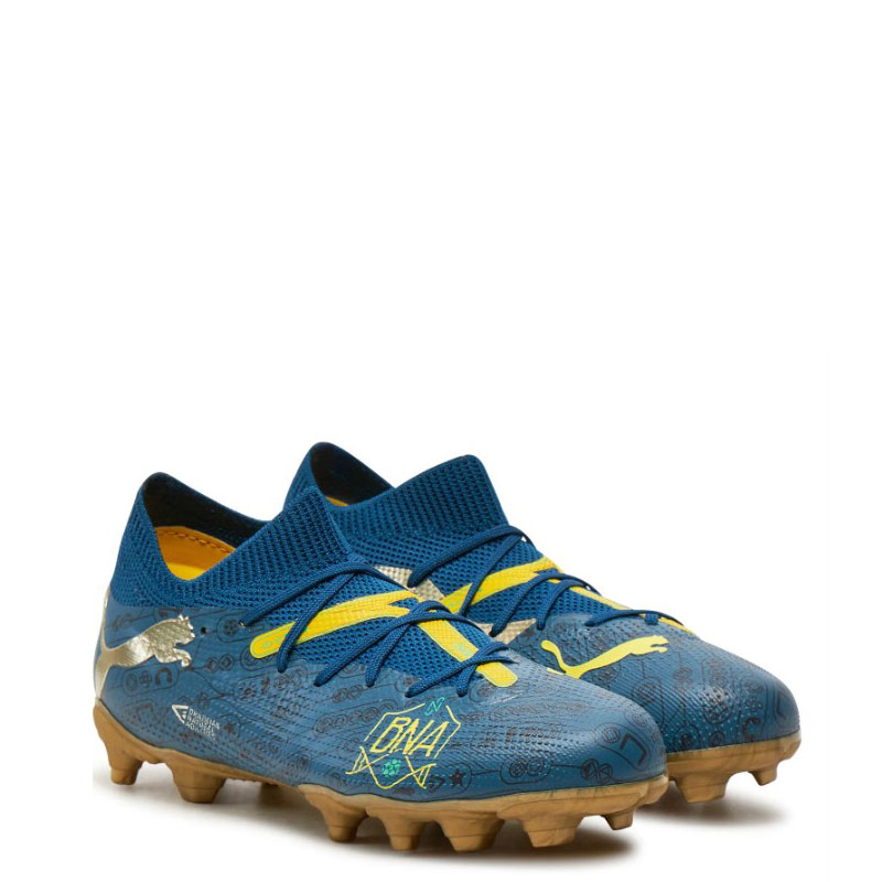 PUMA FUTURE 7 MATCH BNA FG/AG JUNIOR (108083-01)ΠΑΙΔΙΚΑ ΠΑΠΟΥΤΣΙΑ ΠΟΔΟΣΦΑΙΡΟΥ ΜΕ ΤΑΠΕΣ Sailing Blue/Marine Blue/Pelé Yellow/Grassy Green