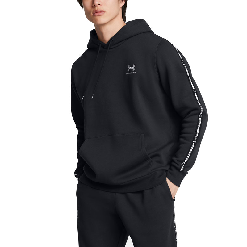 UNDER ARMOUR UA Icon Fleece HD Taping (1389356-001)ΑΝΔΡΙΚΗ ΦΟΥΤΕΡ ΜΠΛΟΥΖΑ ΜΕ ΚΟΥΚΟΥΛΑ ΜΑΥΡΗ