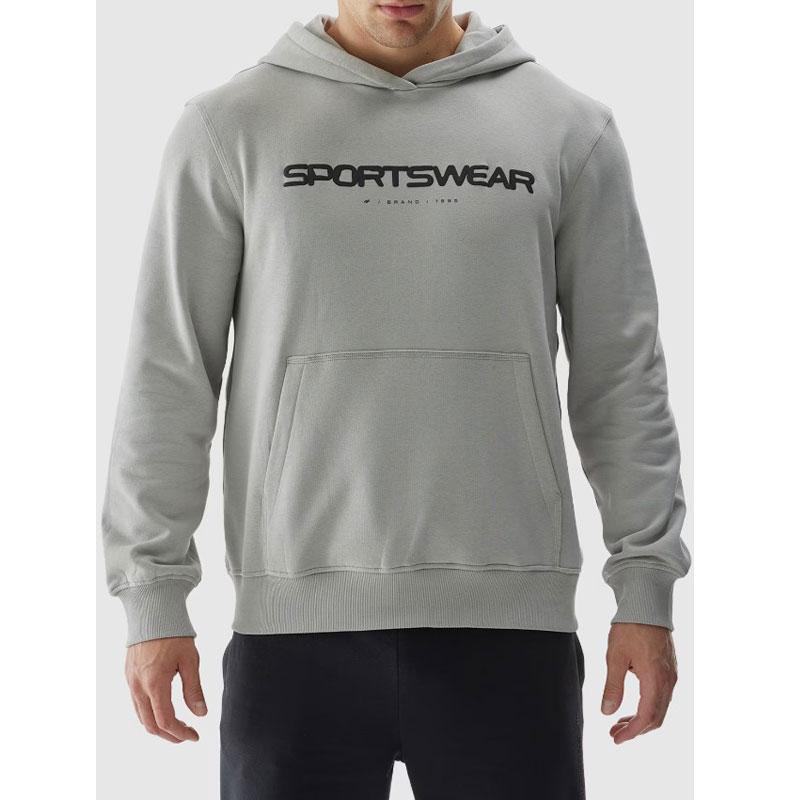 4F SWEATSHIRT MENS (4FWAW24TSWSM1259-25S)ΑΝΔΡΙΚΗ ΦΟΥΤΕΡ ΜΠΛΟΥΖΑ ΓΚΡΙ