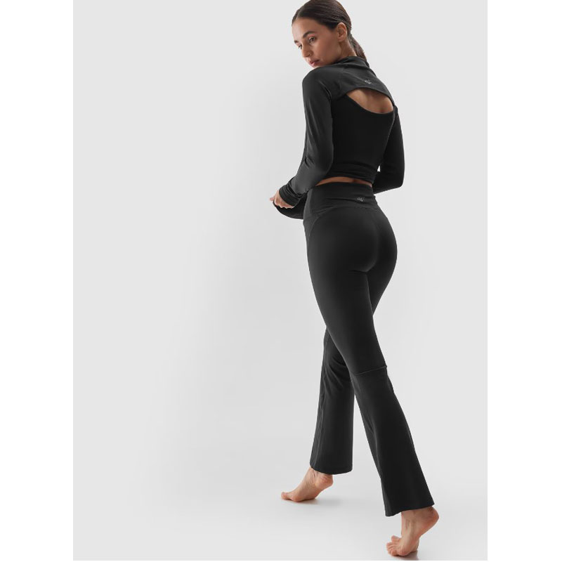 4F TROUSERS FNK WMNS (4FWAW24TFTRF0716-20S)ΓΥΝΑΙΚΕΙΟ ΠΑΝΤΕΛΟΝΙ ΜΑΥΡΟ